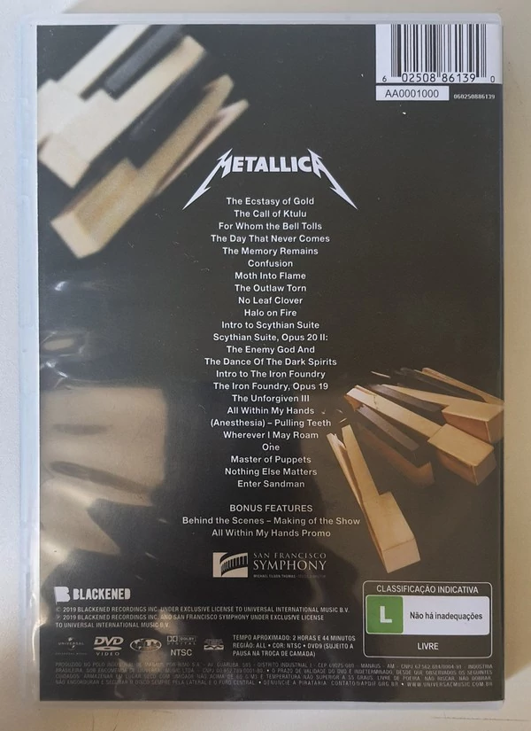 METALLICA AND SAN FRANCISCO SYMPHONY S M 2 DVD