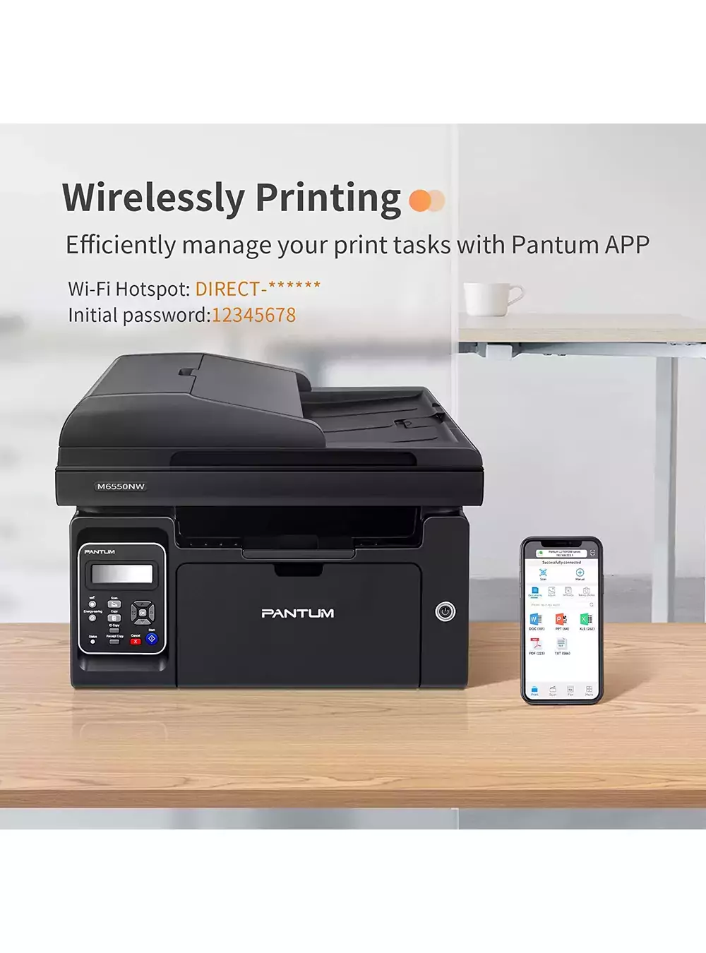 Стационарный :: Printers & Consumables :: Pantum M6550NW Mono Laser  Multifunction Printer Wi-Fi/ADF - Ultra.com.cy