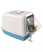 COVERED PET TOILET WITH FILTER