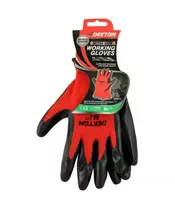 ULTRA GRIP WORKING GLOVES BLACK/RED NI Size:L
