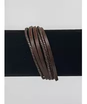 Leather Handmade Men's Bracelet "Brown-3"