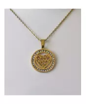 "Chic & Simple -Heart No.2"Gold Color Necklace