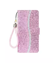 IPHONE 12 Wallet Bling Glitter Leather Cover
