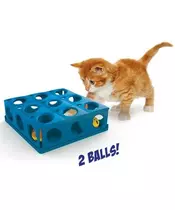 TRICKY CAT TOY WITH TWO BALLS