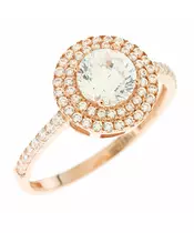 14K ROSE GOLD CUBIC ZIRCON RING