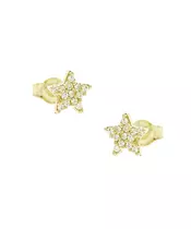 14K CUBIC ZIRCON STARS EARRINGS