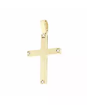 14K CUBIC ZIRCON CROSS PENDANT