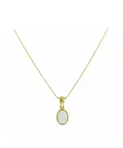 14K WHITE OPAL NECKLACE