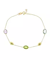 14k multicolor stones bracelet