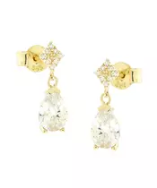 14K CUBIC ZIRCON EARRINGS