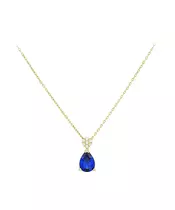 14k blue zircon necklace