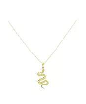 14k plain snake necklace