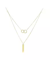 14K DOUBLE CHAIN NECKLACE