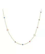 14K MULTI COLOR STONE NECKLACE