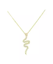 14K CUBIC ZIRCON SNAKE NECKLACE