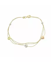 14k 3 tone bracelet