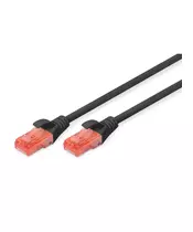 Digitus Ethernet Cable CAT6 Black CU 0.5m DK-1617-005/BL