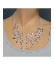 Multi-layers Necklace - White Quartz