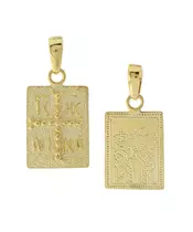 9K GOLD DOUBLE FACE RELIGIOUS PENDANT