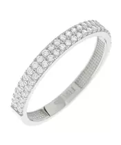 14K WHITE GOLD HALF ETERNITY RING