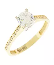 14K CUBIC ZIRCON PROMISE RING