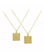 14K GOLD DOUBLE FACE RELIGIOUS NECKLACE