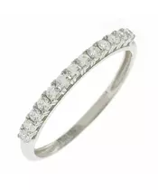 14K WHITE GOLD HALF ETERNITY RING