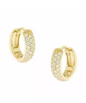 14K CZ HOOP EARRINGS