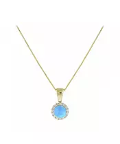 14K BLUE OPAL NECKLACE