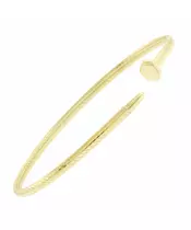 14K GOLD NAIL BANGLE BRACELET