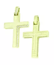 14K GOLD CUBIC ZIRCON CROSS