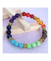 "7 Chakras -2" Natural Stones Handmade Men's Bracelet