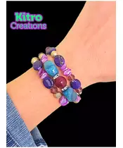 Multilayered Beads Bracelet "Purple"