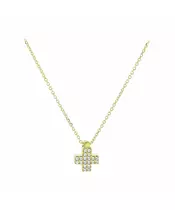 14K GOLD CROSS WITH CHAIN