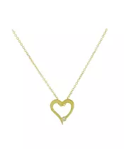 14K GOLD HEART NECKLACE WITH THE CHAIN