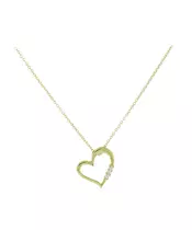 14K GOLD HEART NECKLACE WITH THE CHAIN