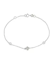 14K WHITE GOLD CROS BRACELET