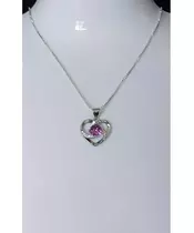 Silver Pendant "Beautiful Heart - Purple" (S925)