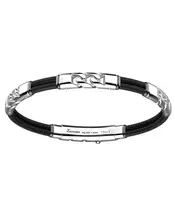 Zancan natural leather bracelet with silver elements