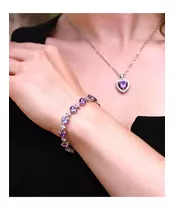 Silver Bracelet "Purple Heart" (S925)