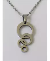 "Chic & Simple -Circles" Silver Color Necklace