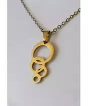 "Chic & Simple -Circles" Gold Color Necklace