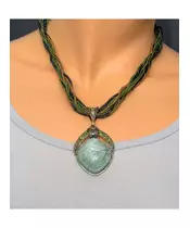 "Green Romvus" Resin Art Necklace