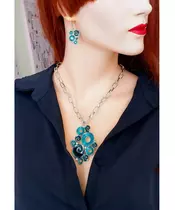 Stunning Turquoise Necklace & Earrings "Eternity"