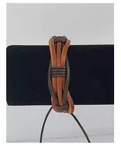 Leather Handmade Men's Bracelet "Brown - 1"