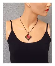 Artistic handmade necklace "Earth and Fire"