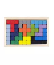 Εκπαιδευτικό Ξύλινο Παιχνίδι Montessori Puzzle με Σχήματα Jeux 2 Momes EA10275
