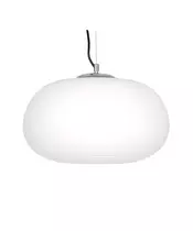 FREYA 00747 Μοντέρνο Κρεμαστό Φωτιστικό Οροφής Μονόφωτο Λευκό Γυάλινο Φ34 x Υ23cm