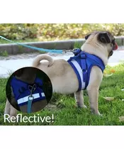 REFLECTIVE PET HARNESS WITH LEASH
