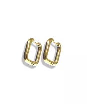 Hoops square - Stainless Steel Gold Plated